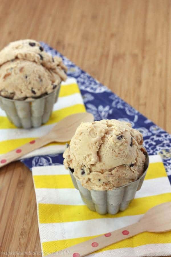 "Funky Monkey" PB Ripple Chip Banana Ice Cream - it's easy to make the best ice cream ever for peanut butter and chocolate lovers! | cupcakesandkalechips.com | #dessert #glutenfree