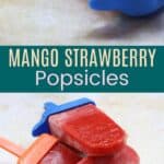 Mango Strawberry Popsicles Pinterest Collage