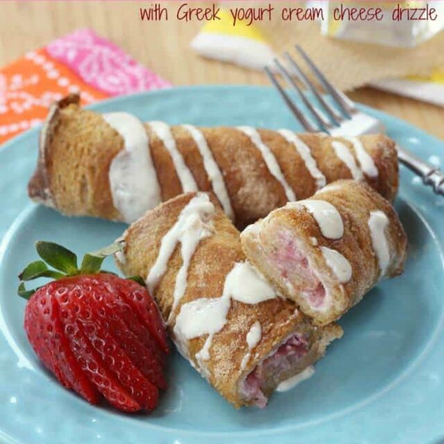 Strawberry Cheesecake French Toast RollUps Cupcakes & Kale Chips