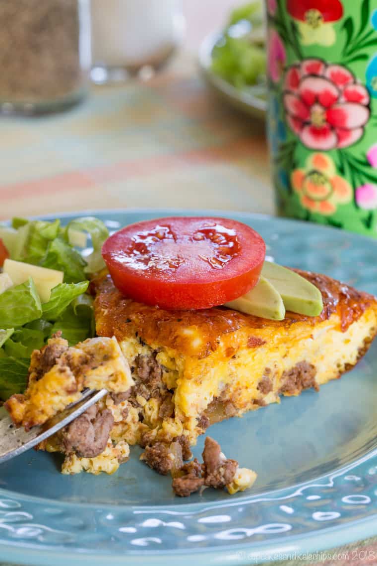 Crustless Bacon Cheeseburger Quiche Recipe