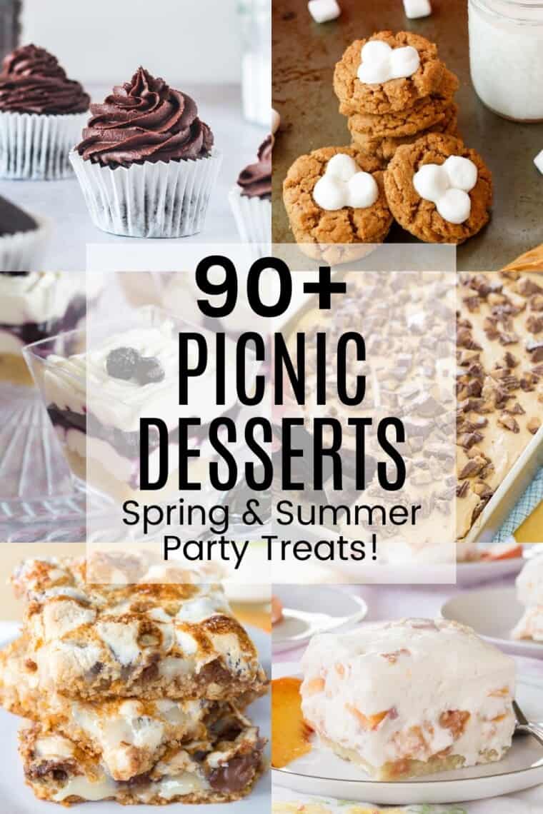 90+ Picnic Desserts - dessert recipes for your summer party!