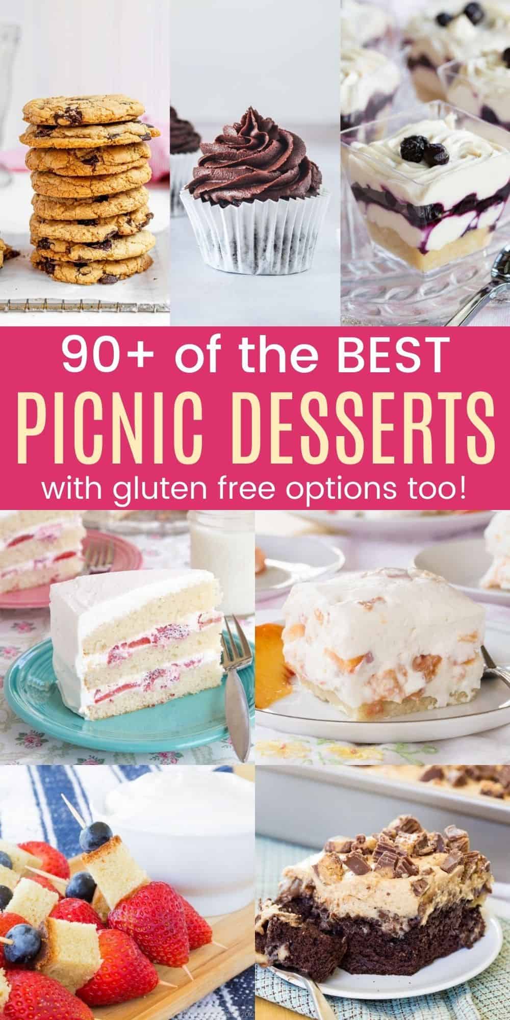 90+ Picnic Desserts - dessert recipes for your summer party!