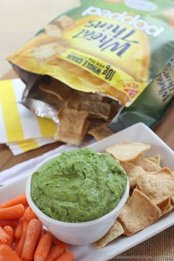 Spinach Parmesan White Bean Dip - a quick and easy five-ingredient recipe for a simple snack or appetizer. 