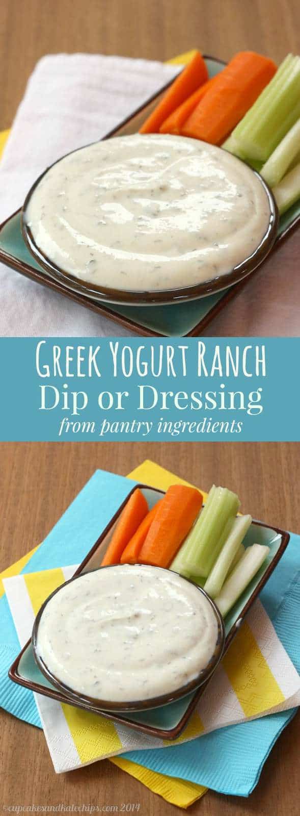 Pantry Greek Yogurt Ranch Dip Recipe - Cupcakes & Kale Chips