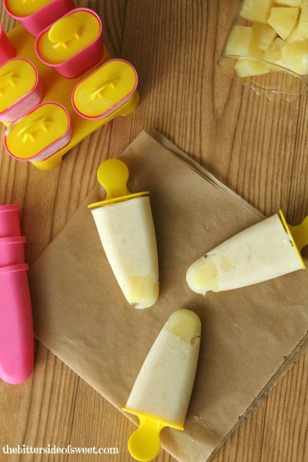 Frozen Pineapple Yogurt Pops - Creative Cynchronicity