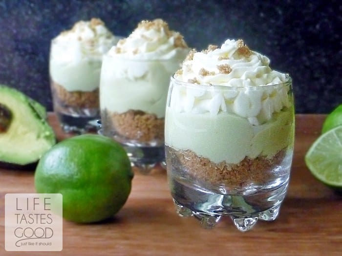 No-Bake Lime Cheesecake Parfaits with a secret ingredient! | Guest Post from Life Tastes Good on cupcakesandkalechips.com | #dessert #pie #nobake