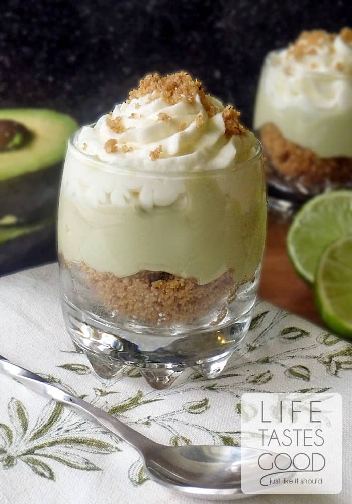 No-Bake Lime Cheesecake Parfaits with a secret ingredient! | Guest Post from Life Tastes Good on cupcakesandkalechips.com | #dessert #pie #nobake