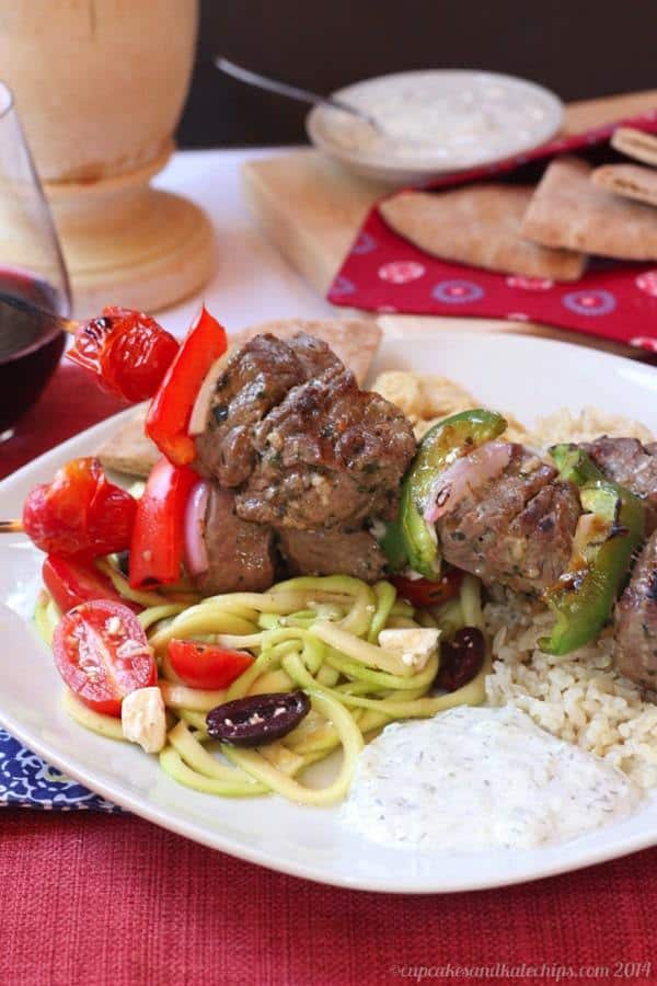 Greek-Style Beef Kabobs (aka Souvlaki) - Cupcakes & Kale Chips