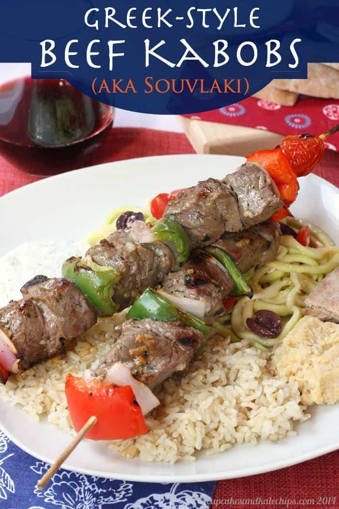 Greek-Style Beef Kabobs (aka Souvlaki) - Cupcakes & Kale Chips