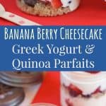 Berry and quinoa parfaits with Greek yogurt.