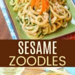 Sesame Zoodles Pinterest Collage