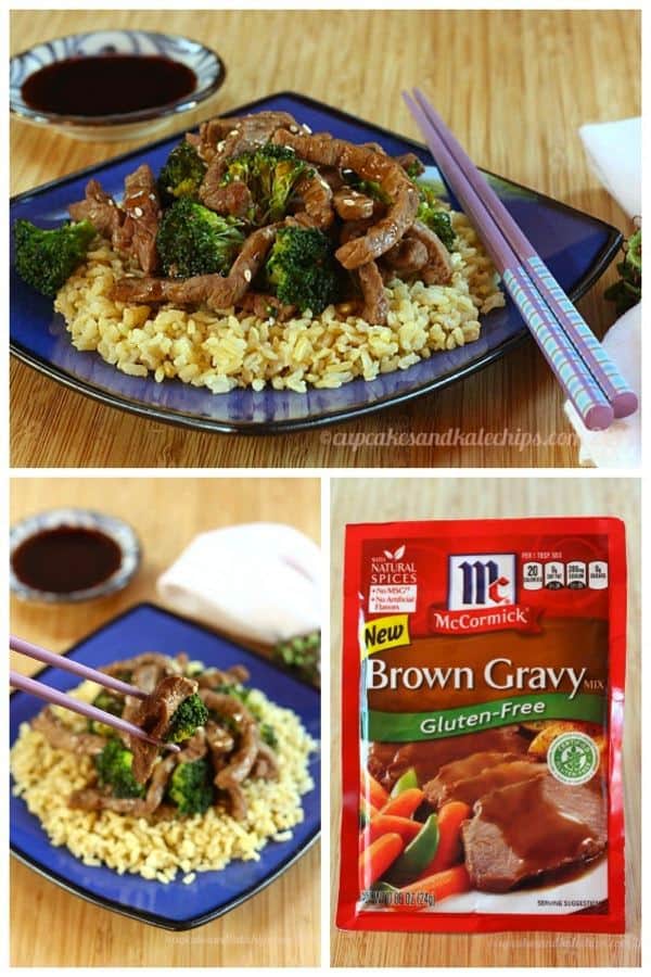 Gluten Free Stir Fried Beef and Broccoli - get dinner on the table in less than 30 minutes with #McCormickFlavor #GlutenFree Recipe Mixes | cupcakesandkalechips.com | #AD