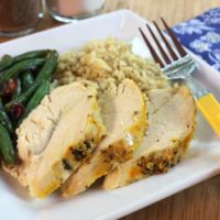 Orange Saffron Slow Cooker Roast Chicken