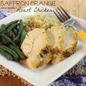 Saffron Orange Slow Cooker Roast Chicken