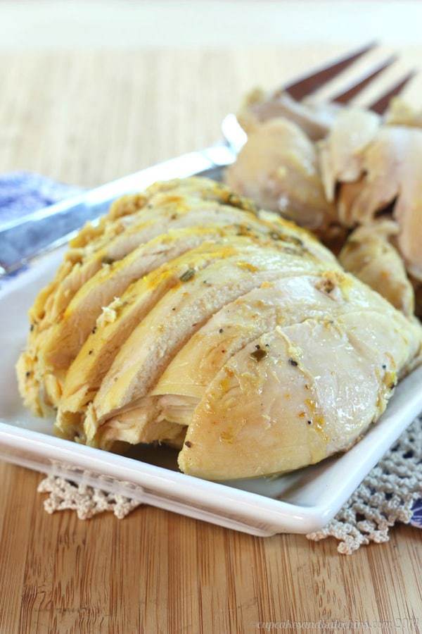 Orange Saffron Slow Cooker Roast Chicken - a chicken recipe with gourmet flavors, but easy enough for busy weeknights |cupcakesandkalechips.com | gluten free, paleo, low carb, healthy {#SlowCookerMeals #Giveaway #Spon}