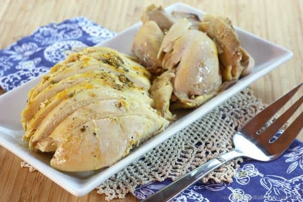 Orange Saffron Slow Cooker Roast Chicken - a chicken recipe with gourmet flavors, but easy enough for busy weeknights |cupcakesandkalechips.com | gluten free, paleo, low carb, healthy {#SlowCookerMeals #Giveaway #Spon}