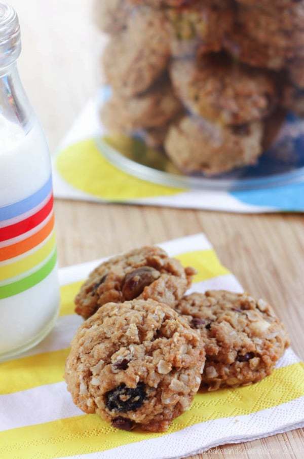 Trail Mix Monster Cookies - Cupcakes & Kale Chips