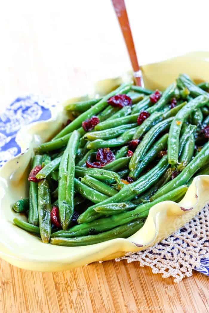 Cranberry Orange Glazed Green Beans | Cupcakes & Kale Chips