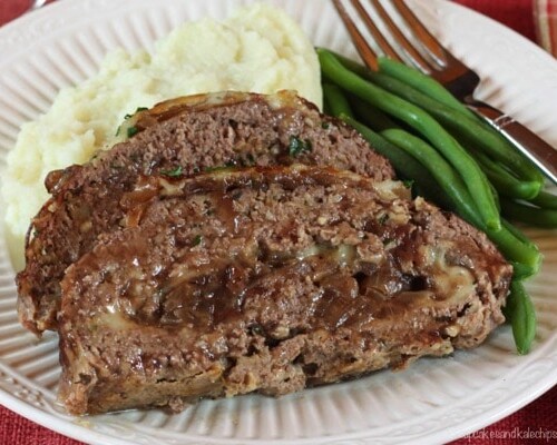 French Onion Meatloaf Au Gratin - Cupcakes Kale Chips