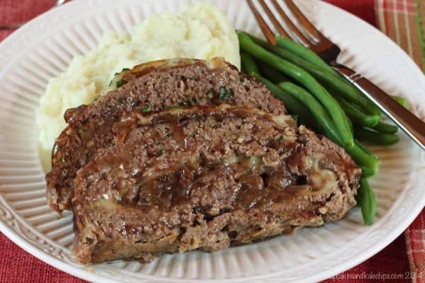 French Onion Soup au Gratin Stuffed Meatloaf-image