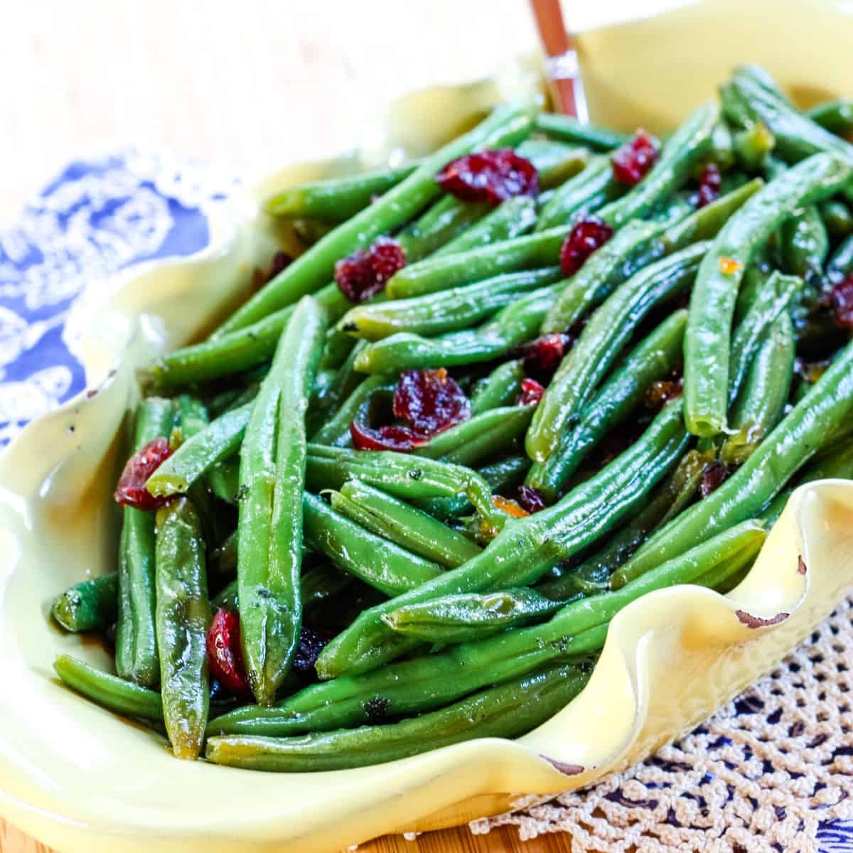green beans with orange mustard dressing Honey Mustard Green Beans