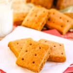 Soft and chewy pumpkin Graham crackers are the perfect fall snack flavored with maple syrup.