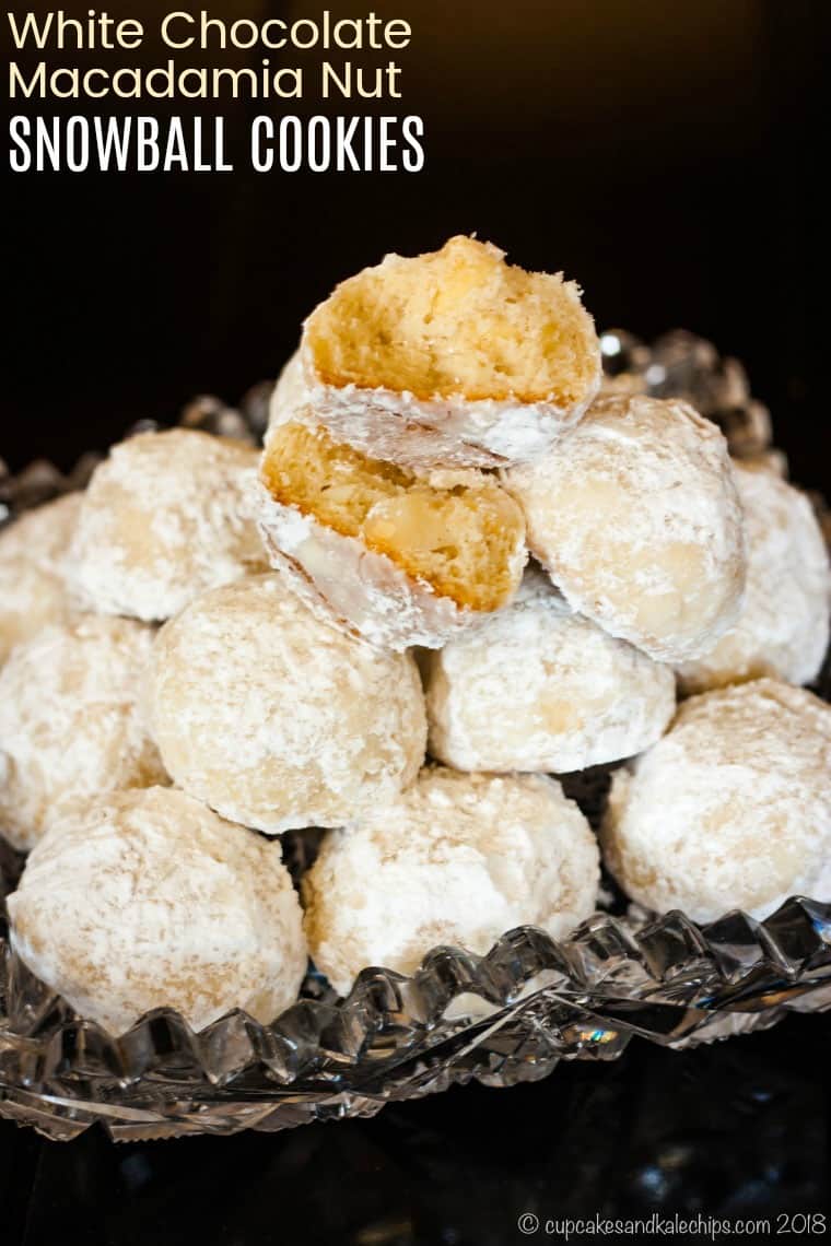 Macadamia Nut White Chocolate Chip Snowball Cookies Recipe