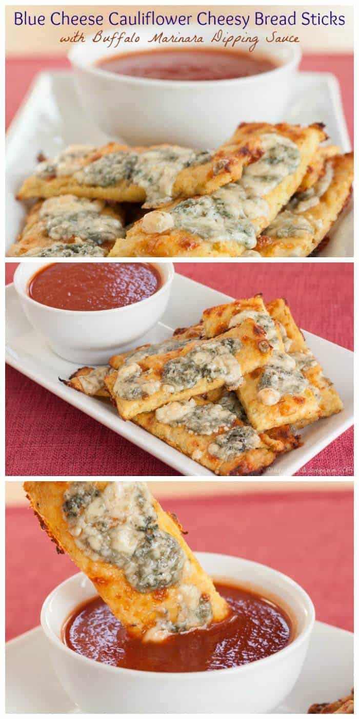 Cauliflower Cheesy Bread Sticks {Gluten Free and Low Carb Appetizers}