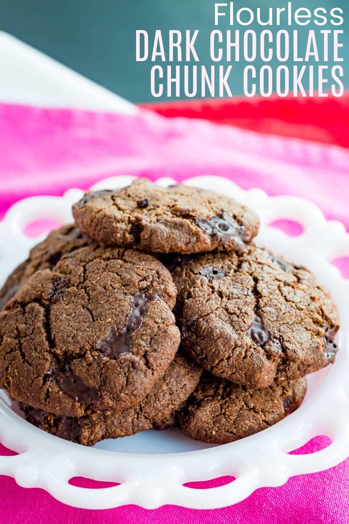 Flourless Coconut Almond Dark Chocolate Chunk Cookies - a simple, rich treat made with the best ingredients, like #GreenandBlacks #fairtrade #organic chocolate. Worthy of special occasion. Gluten free and paleo too | cupcakesandkalechips.com