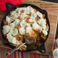 Sicilian Chicken and Mushrooms Spaghetti Squash Casserole is a hearty and comforting special meal made easy with McCormick's Skillet Sauces