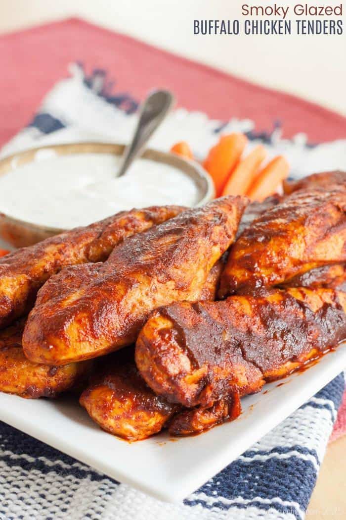 Smoky Glazed Buffalo Chicken Tenders easy appetizer recipe