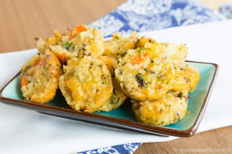 Cheesy Veggie Quinoa Bites | Cupcakes & Kale Chips