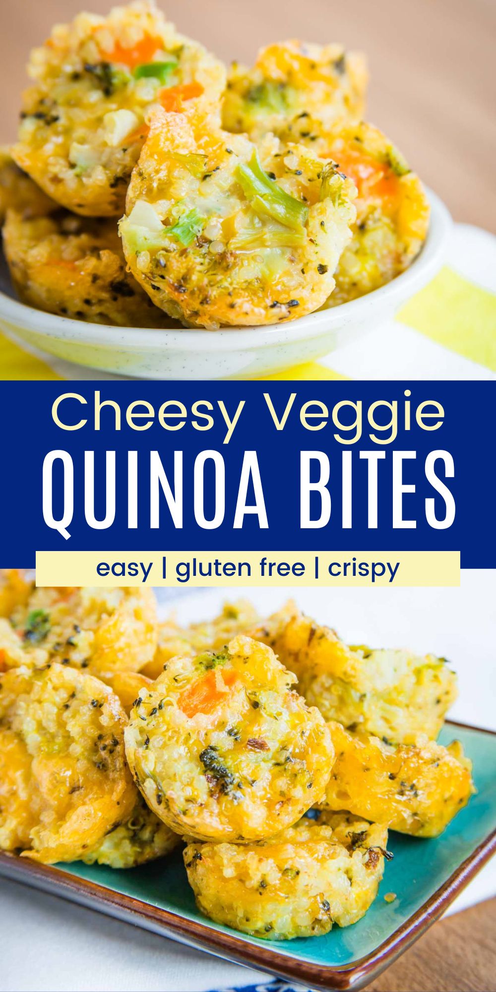 Cheesy Veggie Quinoa Bites Cupcakes & Kale Chips