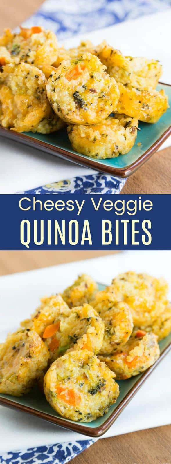 Cheesy Veggie Quinoa Bites - Easy Kids Snacks - Cupcakes & Kale Chips