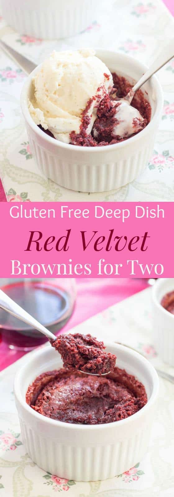 Deep Dish Gluten Free Red Velvet Brownies for Two Cupcakes & Kale Chips