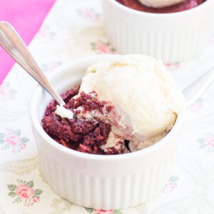 Gluten Free Red Velvet Brownies Recipe for Two