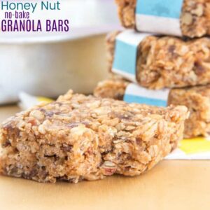 Honey Nut No Bake Granola Bars