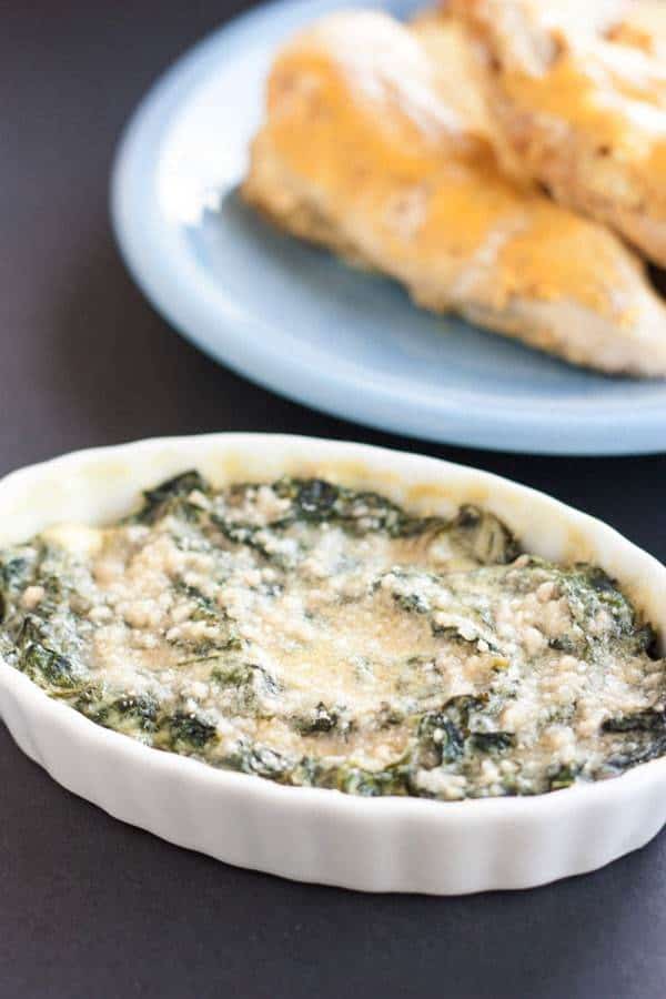 Lightened-Up Creamed Spinach au Gratin - Cupcakes & Kale Chips