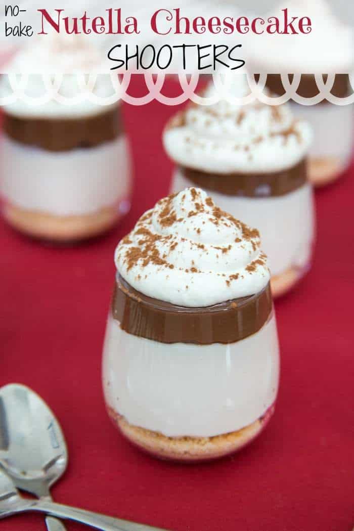 No Bake Nutella Cheesecake Shooters With Gluten Free Option Cupcakes Kale Chips