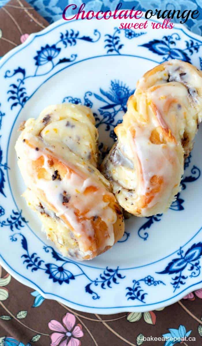 Chocolate Orange Sweet Rolls - soft and fluffy with a decadent dark chocolate orange filling, and a sweet glaze. Perfect for breakfast, brunch or dessert! | cupcakesandkalechips.com