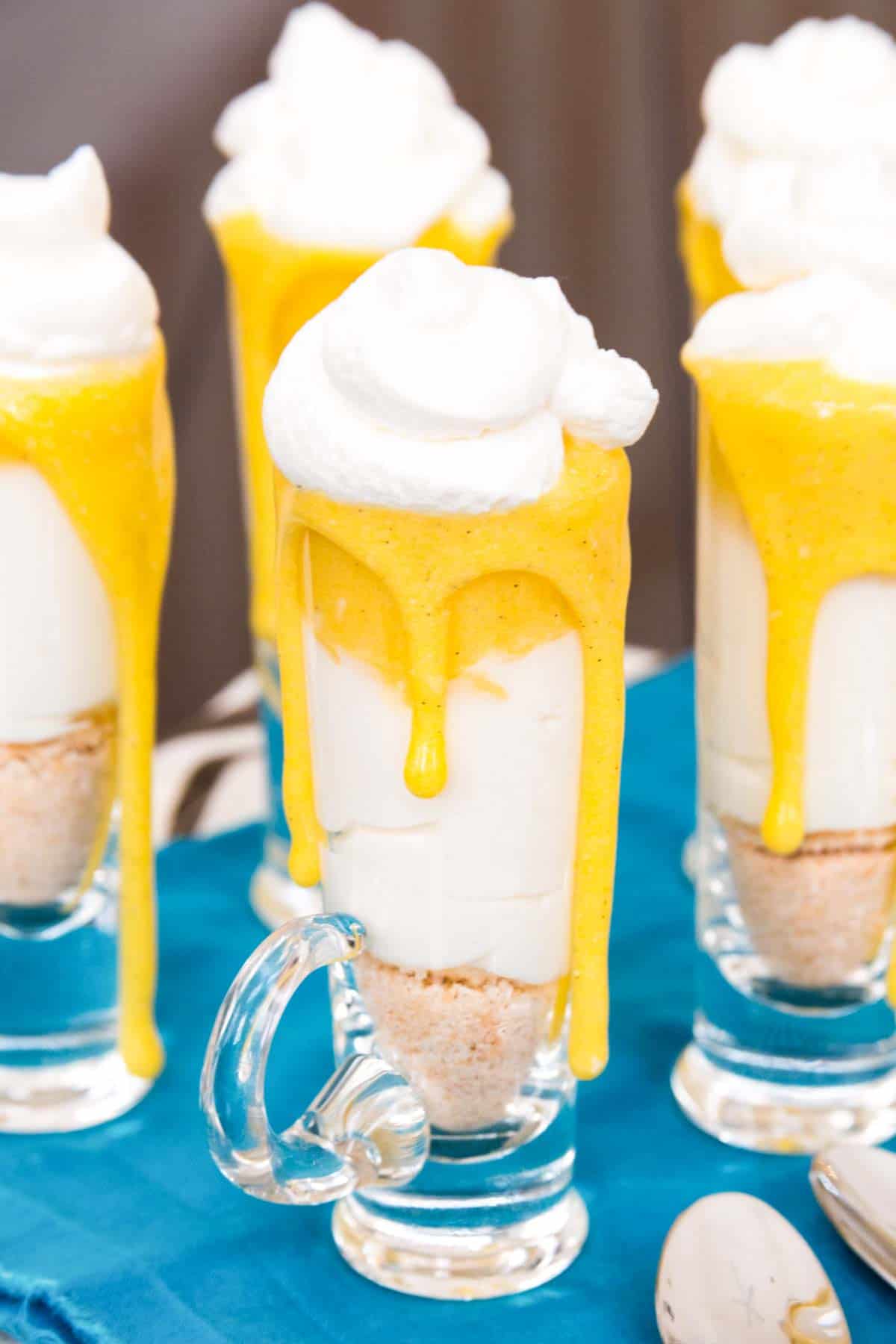 No-Bake Mini Creamsicle Cheesecake Parfaits - simple miniature desserts