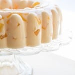 Creamsicle Jello Mold - cubes of fresh orange jello "floating" in vanilla ice cream gelatin for a fresh and creamy, fun retro dessert! | cupcakesandkalechips.com | gluten free