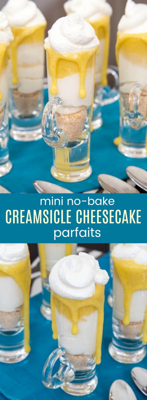 Mini No-Bake Creamsicle Cheesecake Parfaits - gluten-free dessert recipe