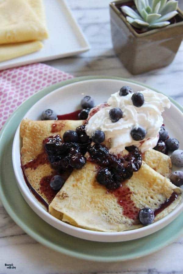 Blueberry Crepes Cupcakes & Kale Chips
