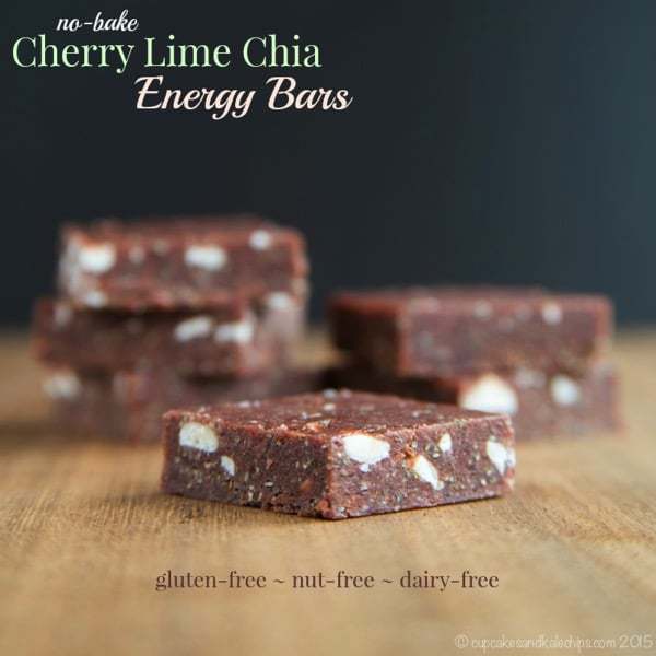 Cherry Lime Chia No Bake Energy Bars Cupcakes And Kale Chips