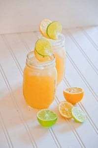 Two glasses of this citrus loaded margarita recipe