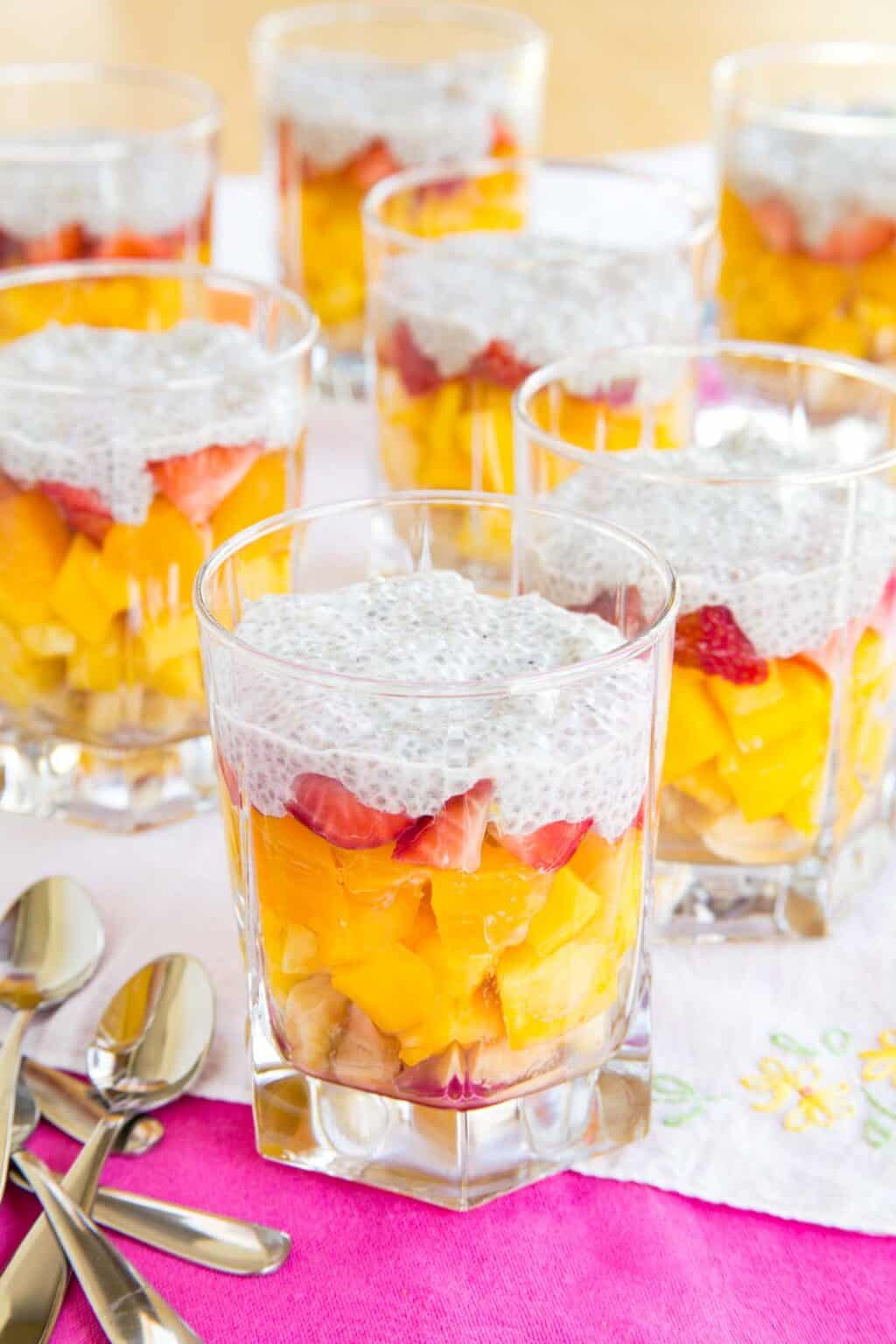 Layered Tropical Fruit Salad | Cupcakes & Kale Chips