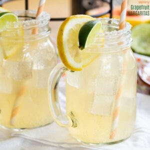 Skinny Grapefruit Margaritas with grapefruit, lemon, and lime