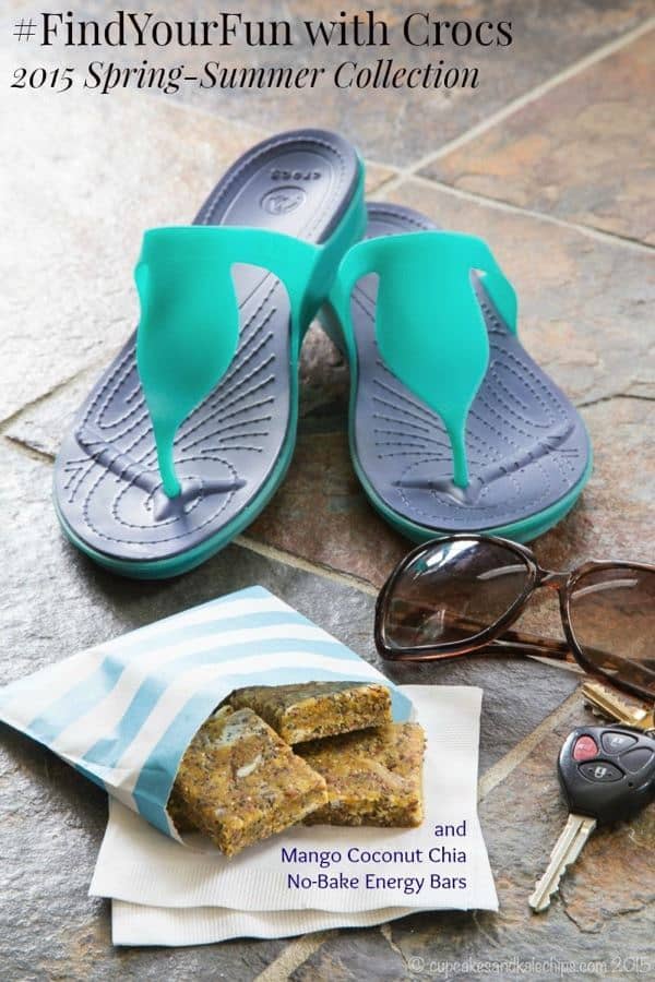 #FindYourFun with Crocs 2015 Spring-Summer Collection and get a recipe for Mango Coconut Chia No-Bake Energy Bars! #sk #ad | cupcakesandkalechips.com