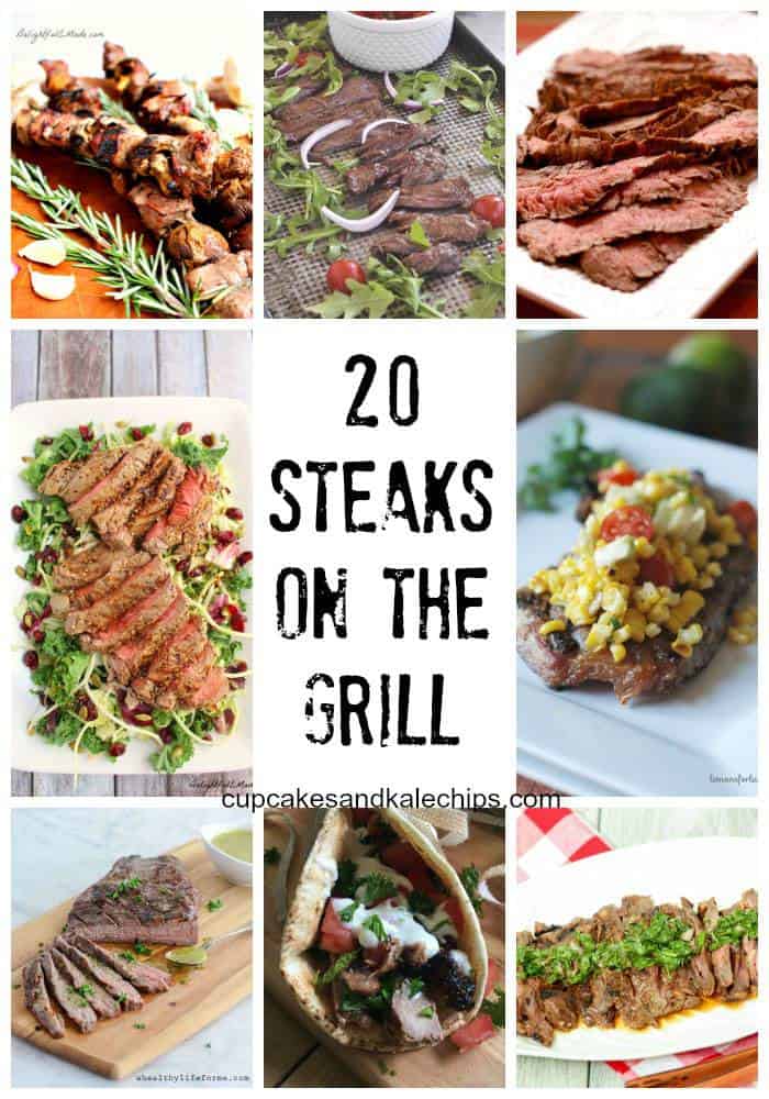 20 Recipes for Steaks on the Grill - fire up the grill because there's not much better than beef that's been grilled to perfection. You'll find the recipe you want right here! | cupcakesandkalechips.com